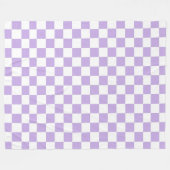 ラベ市松模様にンダーと白 フリースブランケット (正面(横))