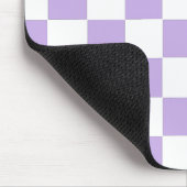 ラベ市松模様にンダーと白 マウスパッド (コーナー)