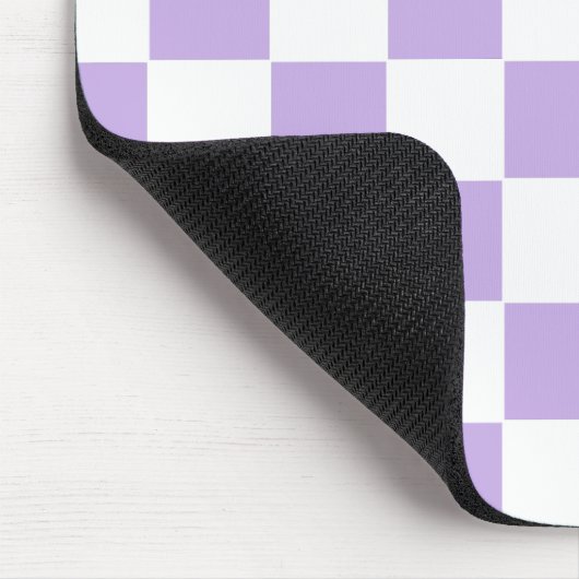 ラベ市松模様にンダーと白 マウスパッド (コーナー)