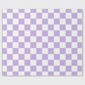 ラベ市松模様にンダーと白 ラッピングペーパー (フラット)