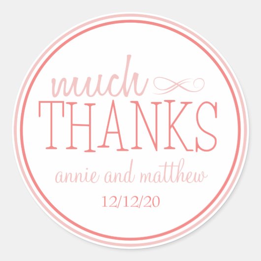 ラベ感謝していルズ(赤面/テラコッタ) ラウンドシール (正面)