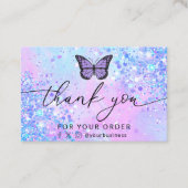 ラベ感謝していンダバタフライ名刺のスクリプト 名刺 (正面)