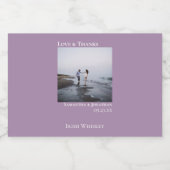 ラベ感謝していンミニマルダの写真結婚ミニ リキュールボトルラベル (シングルラベル)