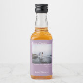 ラベ感謝していンミニマルダの写真結婚ミニ リキュールボトルラベル (正面)