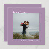ラベ感謝していンミニマルダの結婚写真 ノートカード (正面/裏面)
