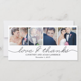 ラベ書ルの結婚サンキューカード – 白 サンキューカード