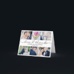 ラベ書ルの結婚サンキューカード – 白 サンキューカード<br><div class="desc">あなたの友人や家族が必ず崇拝する結婚したこのシックとカーモダンドと新しいカップルとして最初の通信を送信！他の色でも使用可能。デザイン© berryberrysweet.com</div>