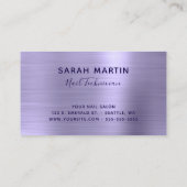 ラベ淡い色のンダーの輝くGlamシグネチスタイリッシュャ 名刺 (裏面)