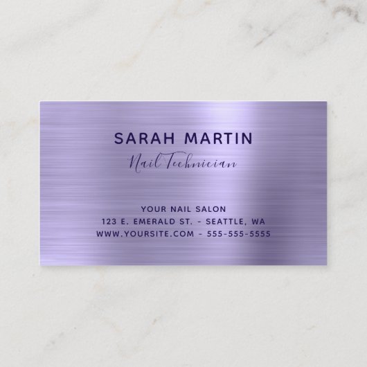 ラベ淡い色のンダーの輝くGlamシグネチスタイリッシュャ 名刺 (裏面)