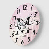 ラベ淡い色のンダーM動揺してモノグラム ラージ壁時計 (傾斜)