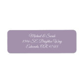 ラベ無地のンダーパープル差出人住所 ラベル (正面)