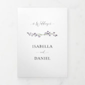 ラベ素朴ンシンプルダエレガントーの結婚 三つ折り招待状 (カバー)