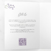 ラベ素朴ンシンプルダエレガントーの結婚 三つ折り招待状 (内部最初)