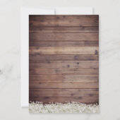 ラベ素朴ンジャール赤ちゃんの息のリハーサルディナー 招待状 (裏面)