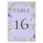 ラベ素朴ンセージ山花ラベンダー結婚ズ テーブルナンバー (正面)