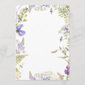 ラベ素朴ンダーとセージのワイルドフラワー白結婚の メニュー (裏面)