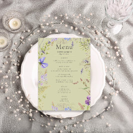 ラベ素朴ンダーとセージWildflowers Sage's 結婚 メニュー
