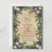 ラベ素朴ンダーとタ結婚ビー 招待状 (正面)