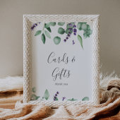 ラベ素朴ンダーとユーカリのカードとギフトサイン ポスター