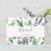 ラベ素朴ンダーとユーカリ予約標識 (スタンド正面)