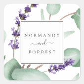 ラベ素朴ンダーとユーカリ封筒用シール スクエアシール (正面)