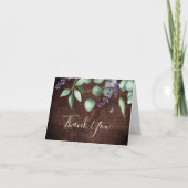 ラベ素朴ンダーとユーカリ |木製 サンキューカード (正面)