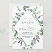 ラベ素朴ンダーとユーカリSweet sixteen 招待状 (正面)