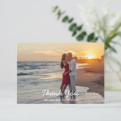 ラベ素朴ンダーのク結婚レート サンキューカード (スタンド正面)