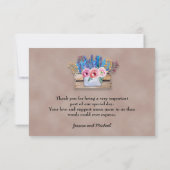 ラベ素朴ンダーのク結婚レート サンキューカード (裏面)