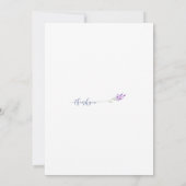 ラベ素朴ンダーパープルサンキューカード サンキューカード (裏面)