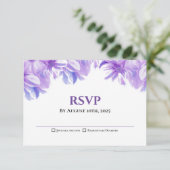 ラベ素朴ンダーフローラウェディングRSVP 出欠カード (スタンド正面)