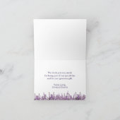 ラベ素朴ンダーフローラエレガントな結婚式ありがとう サンキューカード (内部)