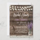 ラベ素朴ンダーフローラジャールカントリーブライダルシャワー 招待状 (正面)
