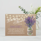 ラベ素朴ンダーフローラジャールクラフトブライダルシャワー 招待状 (スタンド正面)