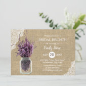 ラベ素朴ンダーフローラジャールバーラップブライダルシャワー 招待状 (スタンド正面)