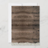 ラベ素朴ンダーフローラストリングライトベビーシャワー 招待状 (裏面)