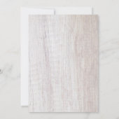 ラベ素朴ンダーフローラバタフライウッドベビーシャワー 招待状 (裏面)