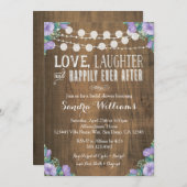 ラベ素朴ンダーフローラブライダルシャワー招待 招待状 (正面/裏面)