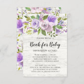 ラベ素朴ンダーフローラベビーシャワーベビー帳 エンクロージャーカード (正面/裏面)