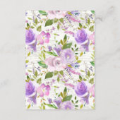 ラベ素朴ンダーフローラベビーシャワーベビー帳 エンクロージャーカード (裏面)