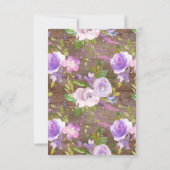 ラベ素朴ンダーフローラベビーシャワーベビー帳 招待状 (裏面)