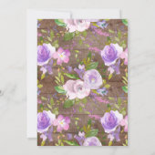 ラベ素朴ンダーフローラベビーシャワー招待状 招待状 (裏面)