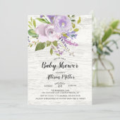 ラベ素朴ンダーフローラベビーシャワー招待状 招待状 (スタンド正面)