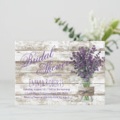 ラベ素朴ンダーフローラメイスンジャーブライダルシャワー 招待状 (スタンド正面)