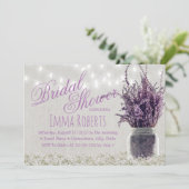 ラベ素朴ンダーフローラメイスンジャーブライダルシャワー 招待状 (スタンド正面)