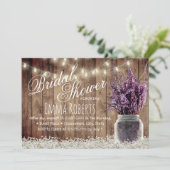 ラベ素朴ンダーフローラメイスンジャーブライダルシャワー 招待状 (スタンド正面)