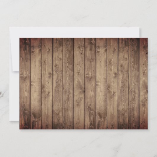 ラベ素朴ンダーフローラメイスンジャーブライダルシャワー 招待状 (裏面)