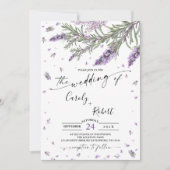 ラベ素朴ンダーフローラ結婚式招待状 招待状 (正面)