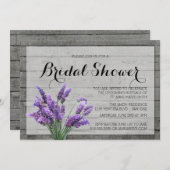 ラベ素朴ンダーブライダルシャワー 招待状 (正面/裏面)