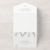 ラベ素朴ンダーミールRSVPモダンロマン結婚ス オールインワン招待状 (外側)